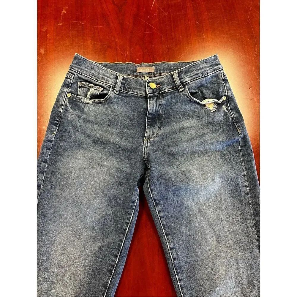 DL 1961 Riley Boyfriend Straight Lightly Distressed Jeans sz 26 EUC